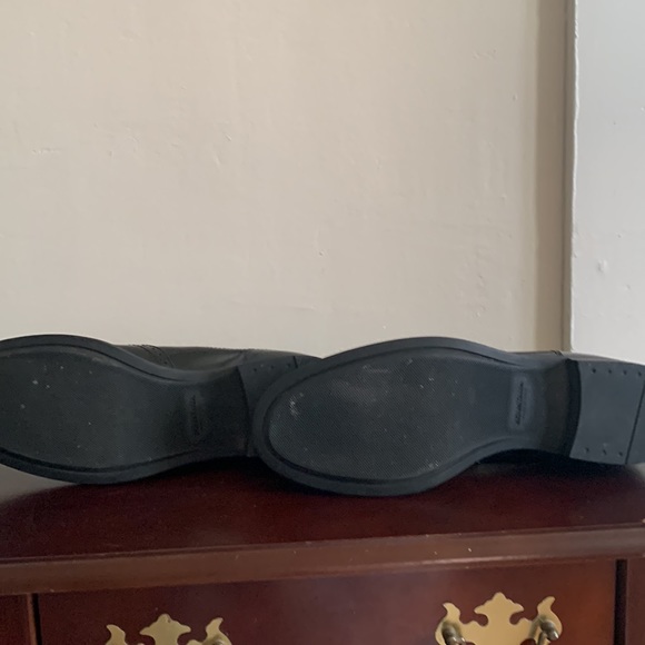 Black faux leather boots made in Italy size 8 .5 Ladies new never worn - Picture 2 of 3